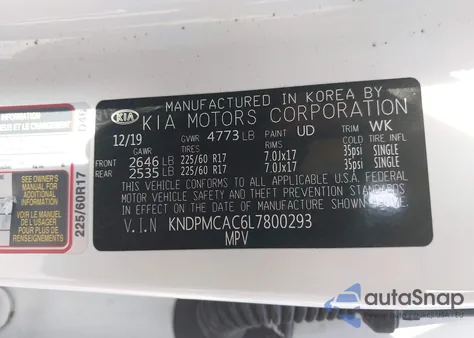 2020 Kia Sportage Lx from USA, damaged, VIN KNDPMCAC6L7800293